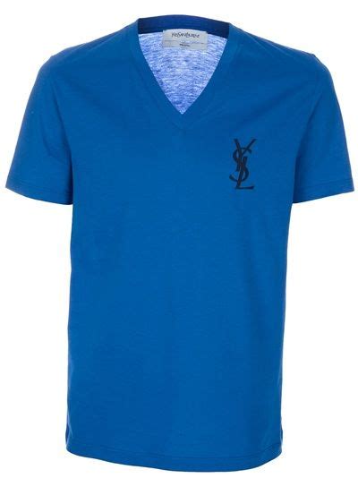 ysl mens v neck t shirt|yves saint laurent men's shirt.